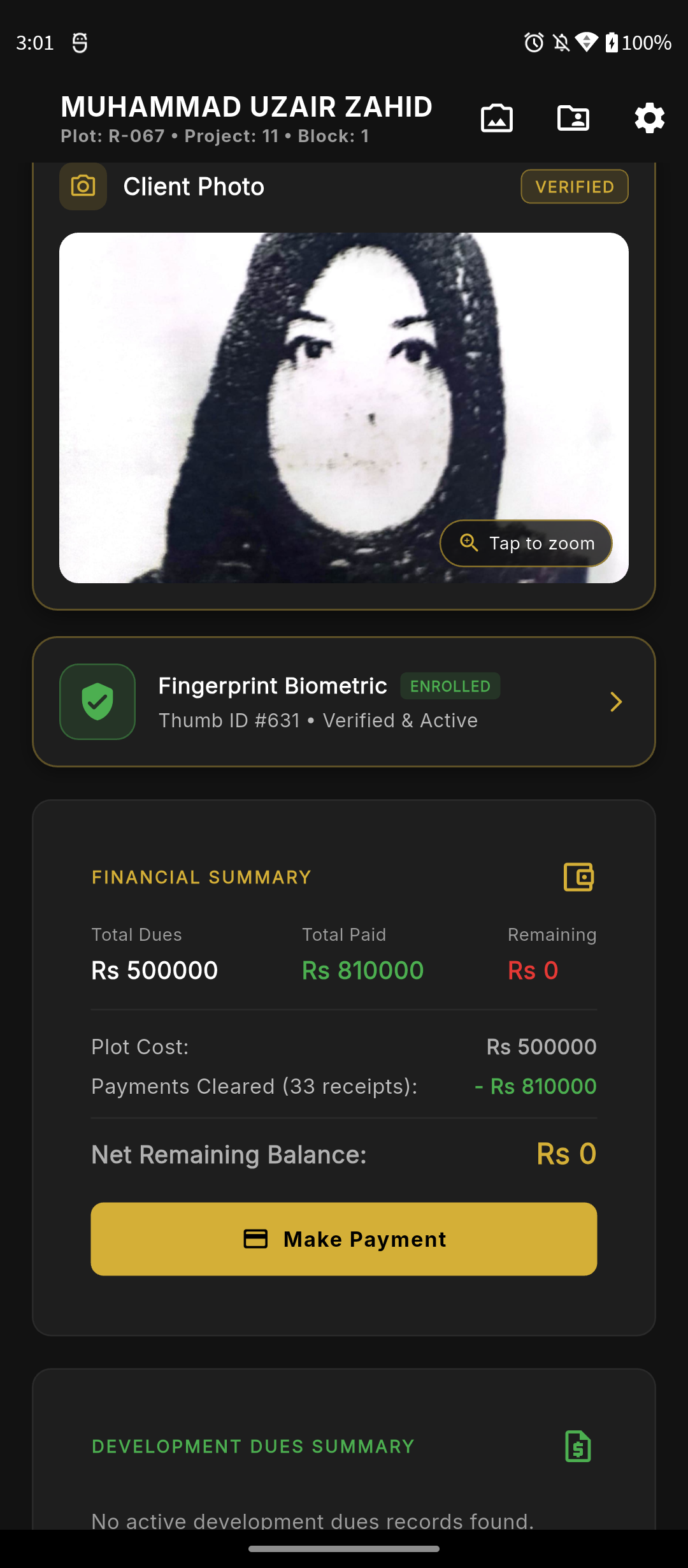 Ledger / Receipts